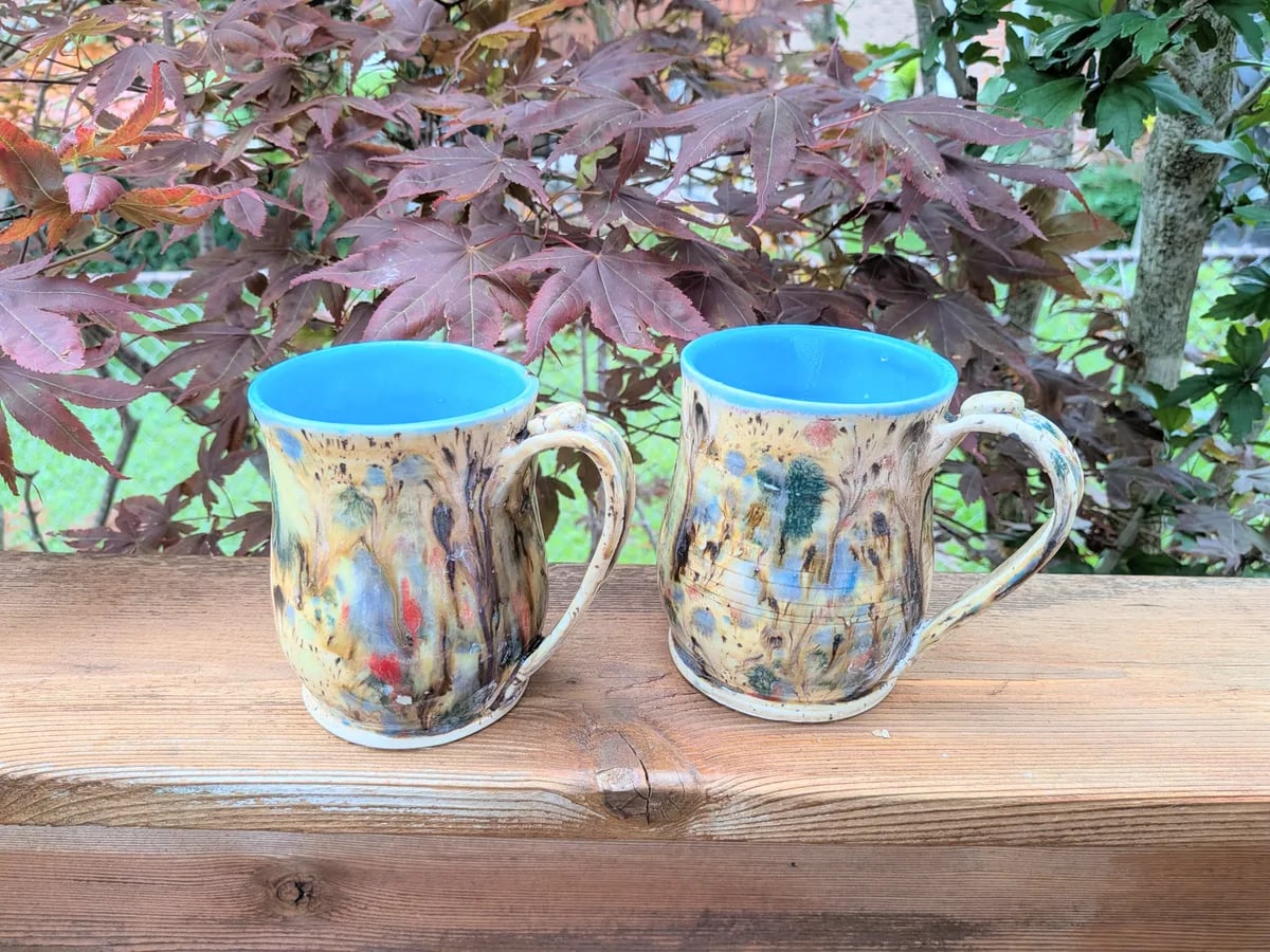 Speckled mug set 