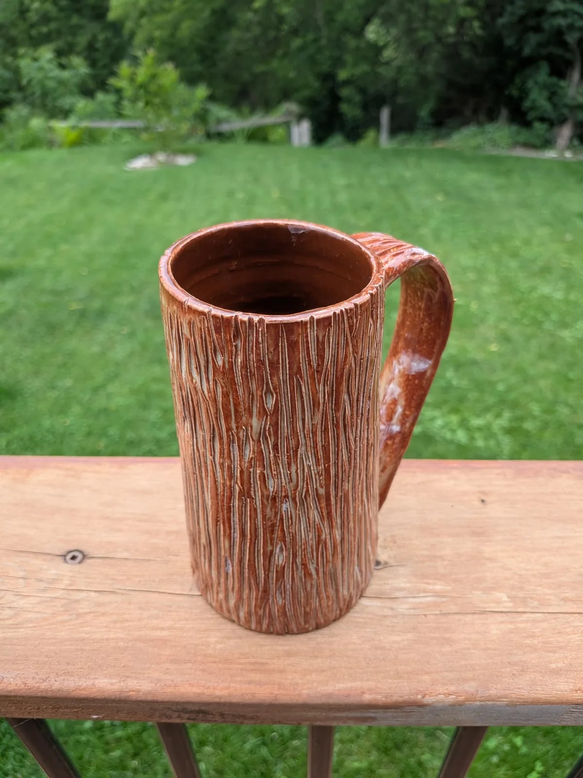 Hand carved "tree" mug 