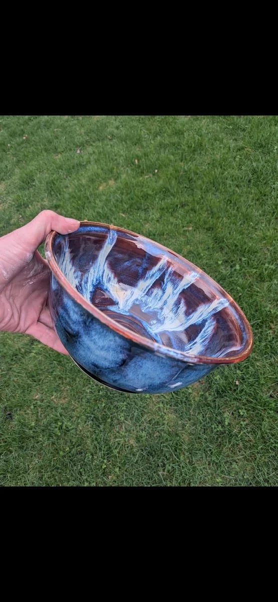 Shaw Hill Pottery cobalt bowl — handmade stoneware